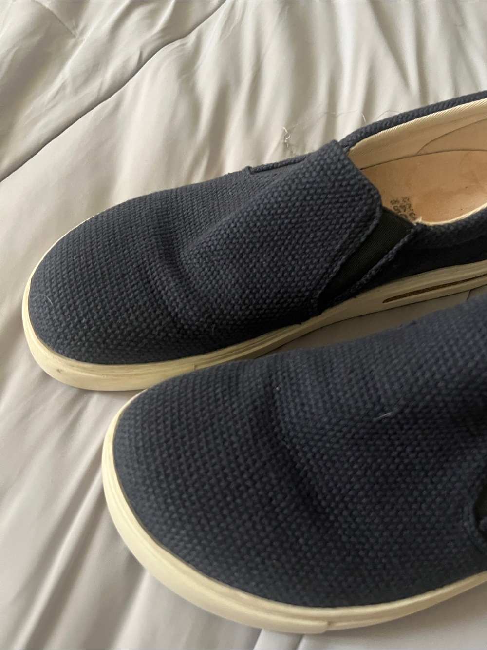 Birkenstock Kids Navy Canvas Slip-On Sneakers - Picture 7 of 7
